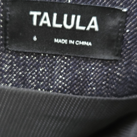 TALULA ARITZIA Silver Indigo Bustier Denim Mini Skirt. Size 6 - Picture 7 of 13